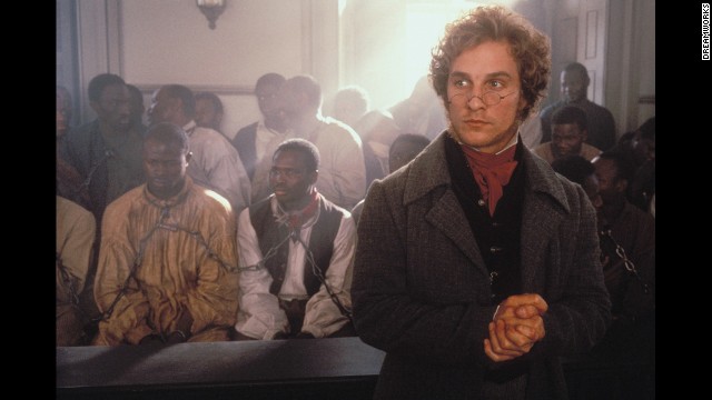 McConaughey played a lawyer in the 1997 film "Amistad."