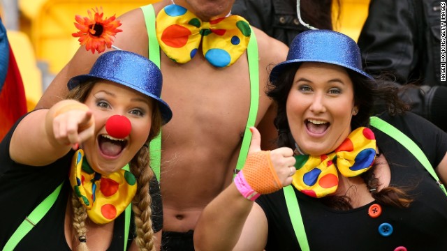 It is traditional for sevens fans to turn up in all manner of fancy dress. 