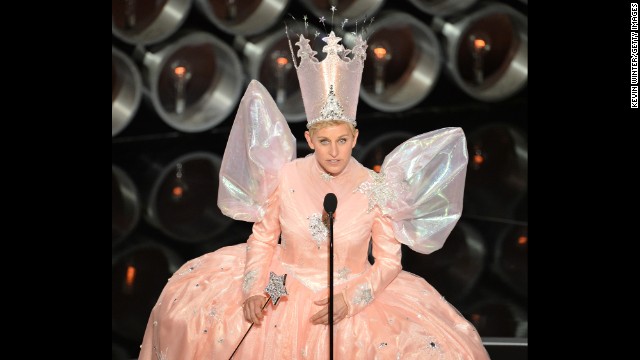 DeGeneres channels Glinda the Good Witch from "The Wizard of Oz."