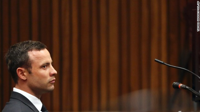 Oscar Pistorius listens during his trial in Pretoria, South Africa, on Friday, March 7. Pistorius, the first amputee to compete in the Olympics, is accused of murdering his girlfriend on February 14, 2013.