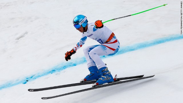 Austrian skier Markus Salcher won gold in the super-G on March 9.