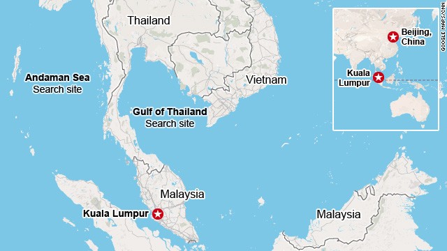 Flight 370: Areas being searched
