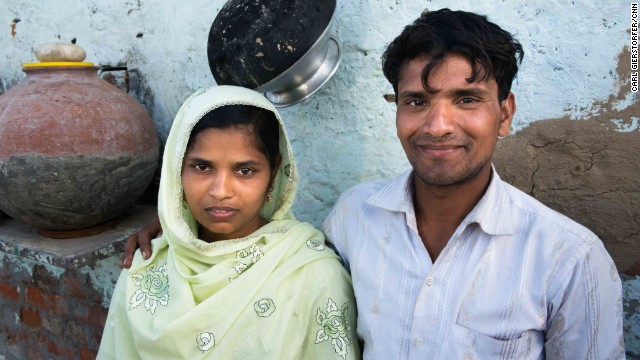 Tasleema, born in Kolkata, is one of the women who was trafficked. Her husband, Salim, who resides in Haryana state, doesn't deny paying agents to find him a bride. He says it's almost impossible for poor people like him to find a bride in his village.