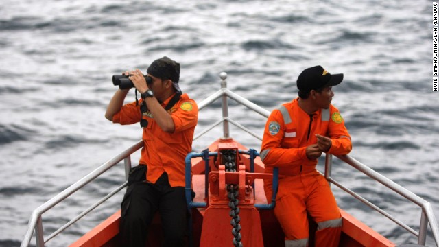 A Indonesian ship heads to the Andaman Sea during a search operation near the tip of Sumatra, Indonesia, on March 15.