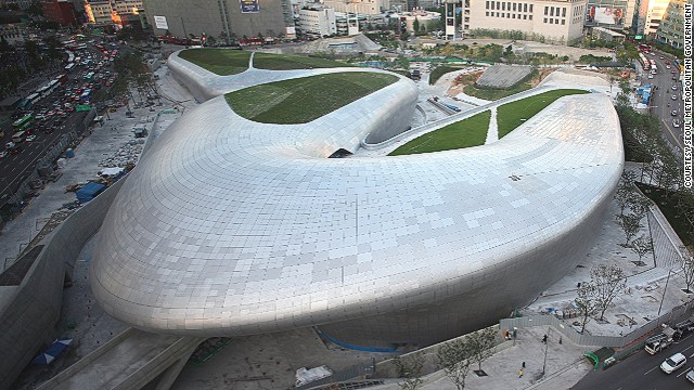 The Dongdaemun Design Plaza cost $451 million and took five years to complete. 