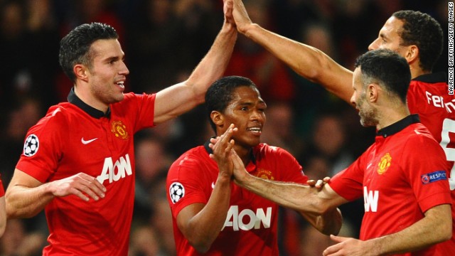 The Dutchman celebrated with teammates when he made it 2-0 in first-half stoppage time. 