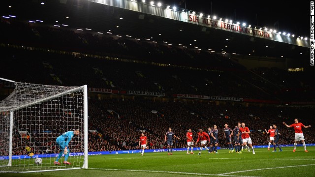 Van Persie completed his hat-trick on a free kick early in the second half. 