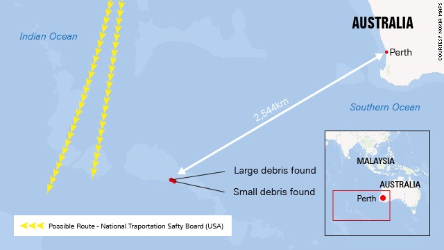 Map of the search area