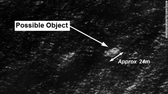 A closer look at the satellite shot of possible debris from Malaysia Airlines Flight 370.