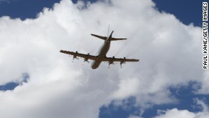 A Royal Australian Air Force P3 Orion takes off from Pearce air base in Perth, Australia.