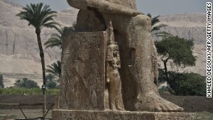 Pharaoh Amenhotep III and his wife Tiye.