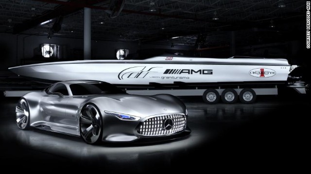 But what would a vessel designed by Mercedes-Benz actually look like? The German car company collaborated with Cigarette Racing on this Gran Turismo concept boat. 