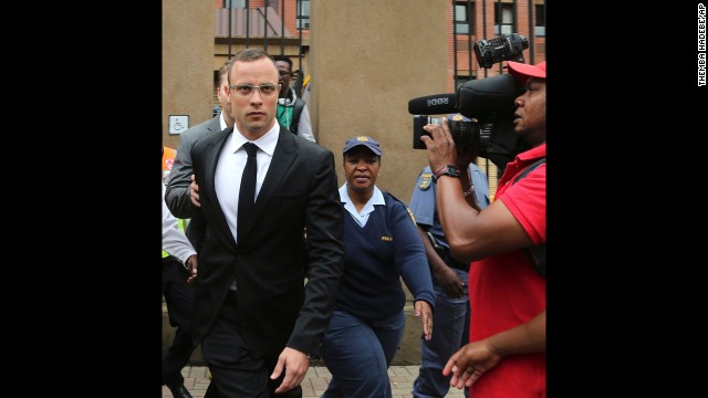 Pistorius leaves court on March 28. The trial was delayed until April 7 because one of the legal experts who will assist the judge in reaching a verdict was sick.