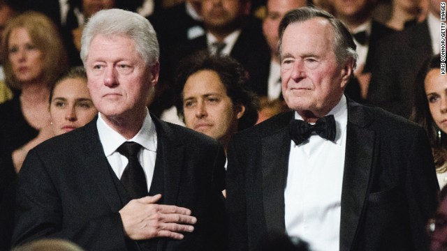 Bush and Clinton attend the Points of Light Institute Tribute in 2011. 