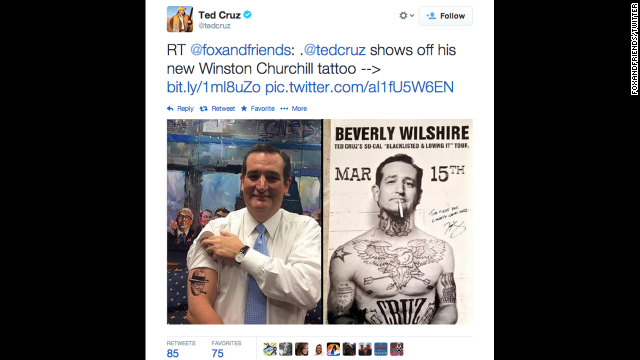 Ted Cruz's fake tattoo and other April Fools’ pranks