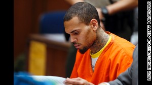 R&B singer Chris Brown appears in court on March 17, 2014, in Los Angeles, California. 