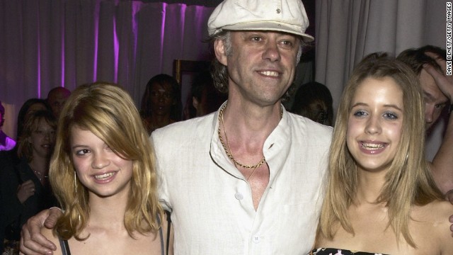 Geldof and daughters Pixie and Peaches attend the party for the UK premiere of the film "Charlie's Angels 2: Full Throttle" in 2003 in London.