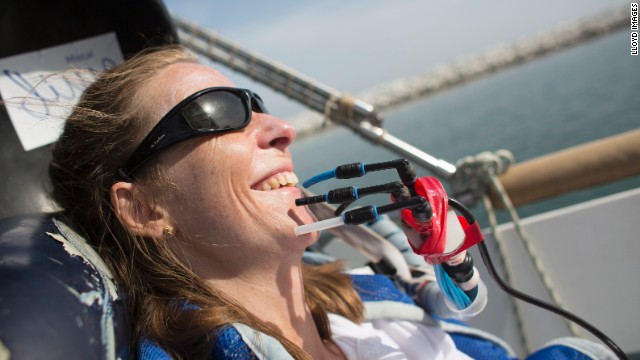 British quadriplegic sailor Hilary Lister is paralyzed from the neck down but, despite her disability, sails using three straws and has undertaken a litany of challenges.
