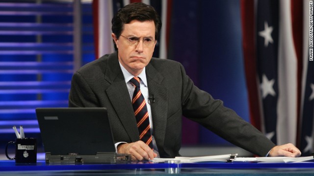 As correspondent, Colbert was key to "The Daily Show's" election coverage. Here he takes part in Election Night 2004.