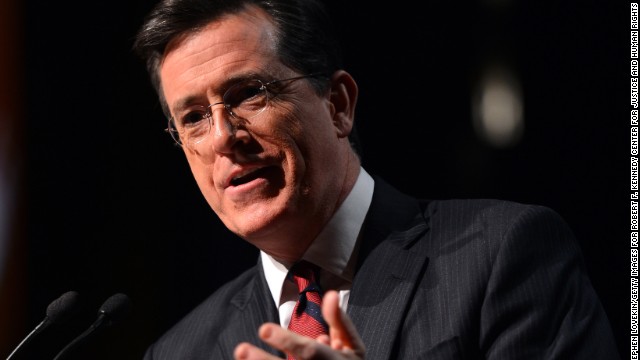 Colbert, a devout Catholic, has taught Sunday school and talked about social justice. He spoke at the Robert F. Kennedy Center for Justice and Human Rights 2013 Ripple of Hope Awards dinner.