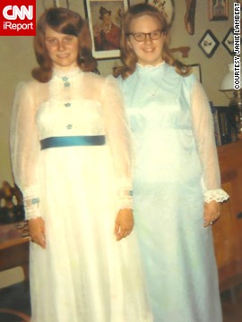 Janie Lambert, left, said she could only dress as her "strict parents wanted me to" growing up in Tennessee in the 1960s. "I would hike my skirts up and safety pin them when I got to school. Once my dad picked me up and boy, was I busted."