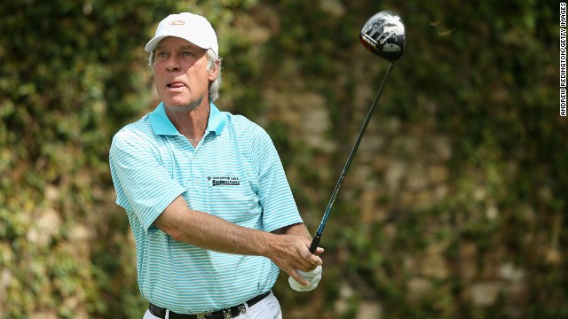 Ben Crenshaw competing on day two of the Masters. The two-time champion won his first Green Jacket in 1984 but failed to make the cut this year. There was better news for three other champions from the 1980s with Germany's Bernhard Langer, Scot Sandy Lyle and local boy Larry Mize all making it through to the play at the weekend. 