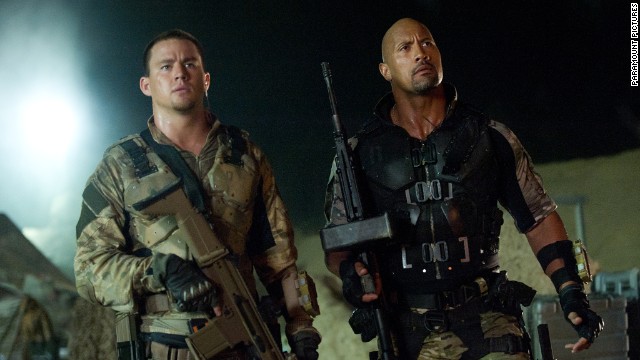 Channing Tatum, left, and Dwayne "The Rock" Johnson star in the 2013 action film "G.I. Joe: Retaliation," a sequel to the 2009 movie "G.I. Joe: The Rise of Cobra."