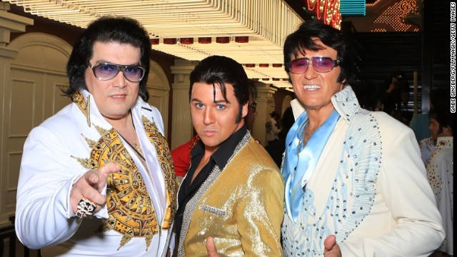 It's not unusual to bump into an Elvis impersonator at the gas station or convenience store.