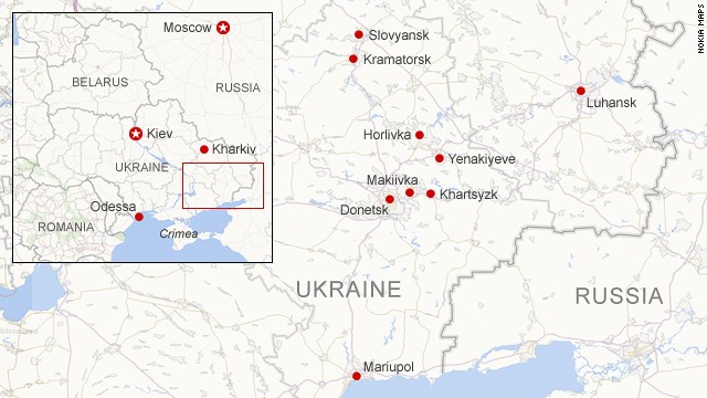 Where unrest has occurred in E. Ukraine