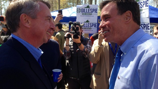 In the Virginia woods, Mark Warner is trailed by Obamacare