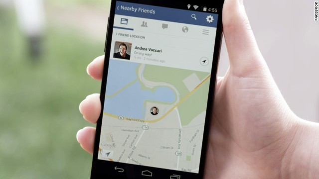 Facebook's new opt-in Nearby Friends feature uses location information to connect friends in the real world.