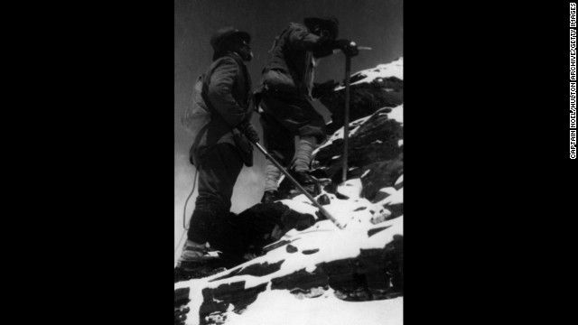 George Mallory and Edward Felix Norton reach 27,000 feet on the northeast ridge of Everest in 1922. They failed to reach the summit. 