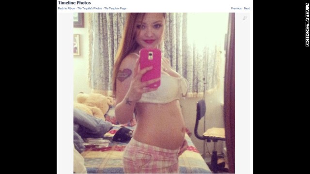 Tila Tequila surprised her fans on April 18 with an announcement: She's pregnant! The former reality star displayed her growing baby bump <a href='https://www.facebook.com/IamMissTila/photos/a.384560293210.162873.37987953210/10152317894918211/?type=1&amp;theater' >on Facebook</a>, revealing to her fans that she's 10 weeks along. "I just couldn't hold it in any longer," the mom-to-be captioned the photo. "(T)his brings me so much joy and happiness to know that there is a baby Tila on the way!" she said. 