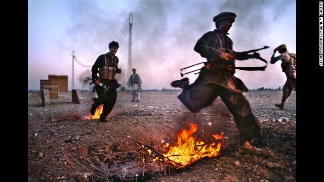 Young men train for war in Nangarhar province, 1984.