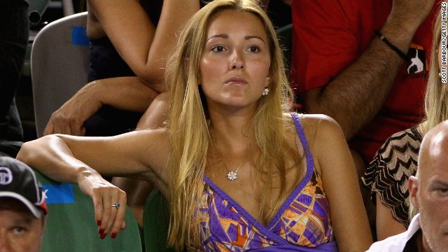 Ristic in a moment of reflection during one of Djokovic's matches at the 2012 Australian Open. 