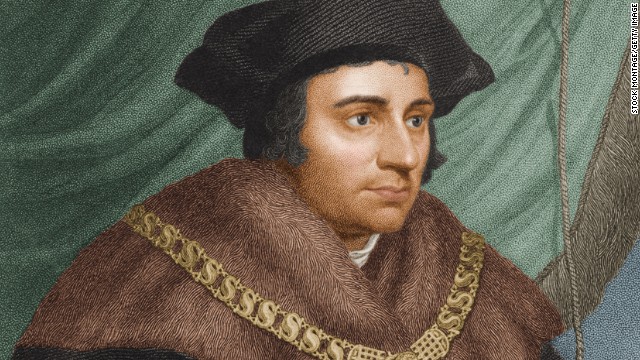 St. Thomas More is the patron saint of attorneys, but he was put to death for defying his powerful client: English King Henry VIII. Moore, an ardent Catholic, refused to go along with Henry's divorce of Queen Catherine and the subsequent separation of church and crown. 