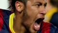 BARCELONA, SPAIN - APRIL 01: Neymar of Barcelona celebrates his goal during the UEFA Champions League Quarter Final first leg match between FC Barcelona and Club Atletico de Madrid at Camp Nou on April 1, 2014 in Barcelona, Spain. (Photo by Clive Rose/Getty Images)