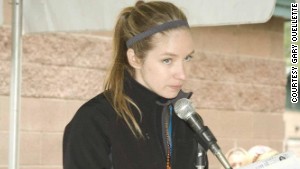 Erin Schwantner hosted the opening ceremony at the 2012 Out of the Darkness walk in Olympia, Washington. 