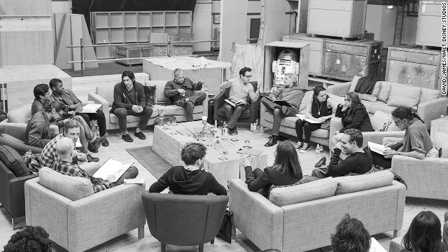 The cast of "Star Wars: Episode VII" unites well-known "Star Wars" names with some up-and-coming actors. At least one cast member, Daisy Ridley, is so new she has just a few acting credits to her name. You can see her in the back right of this cast photo, wearing a necklace and talking to "Star Wars" veteran Carrie Fisher. Here's who she'll star with: