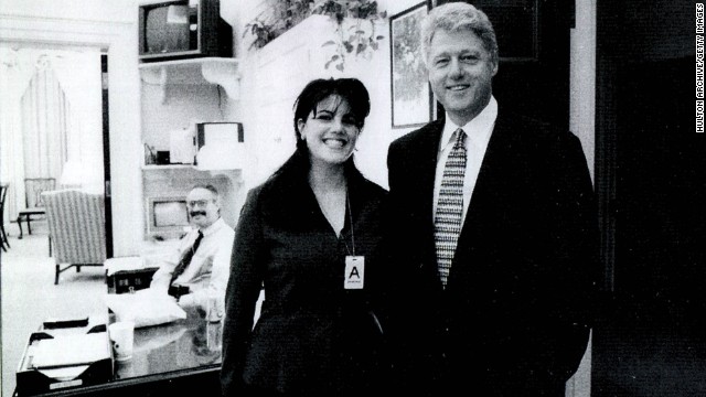 Lewinsky poses for a photo with President Clinton in this image submitted as evidence by Starr's investigation and released by the House Judiciary Committee in September 1998.