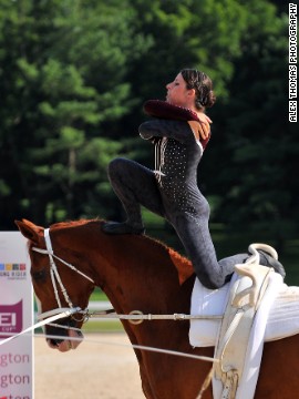 In 2006, U.S. rider Megan Benjamin became the first non-German in vaulting history to win women's gold at the World Equestrian Games.
