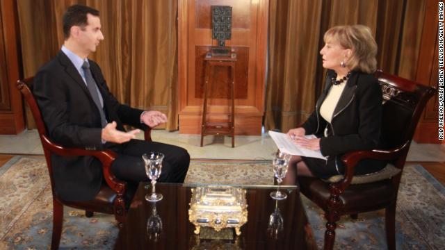 Walters has also done many serious interviews, such as when she sat down with Syrian President Bashar al-Assad on December 4, 2011, for his first exclusive on-camera interview with an American journalist since the start of the uprising in Syria.