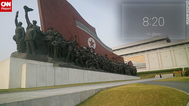 The Mansudae Grand Monument is where North Koreans line up to place flowers at the foot of the gigantic statue of Kim Il Sung. 