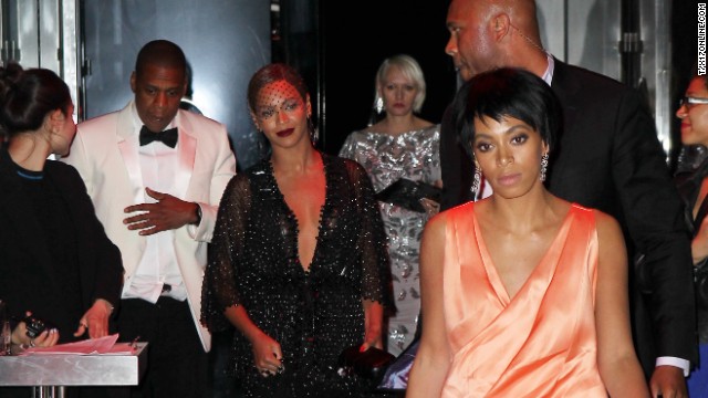 Jay Z and his sister-in-law Solange Knowles, right, reportedly had an altercation at a Met Gala after-party at New York's Standard Hotel on May 5. Security camera footage that appeared on TMZ doesn't tell the whole story, but there are plenty of pictures of the rapper, his wife, Beyonce, and her sister leaving the party. Here's what photographers captured after the alleged tussle: