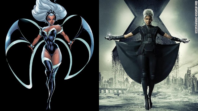 Halle Berry reprises her role as one of the X-Men's most ubiquitous team members, Storm. Berry has also kept consistent with the comic book character's changing hairstyles.