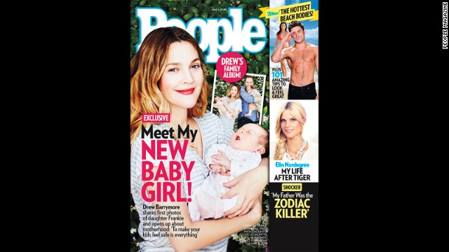 Drew Barrymore introduces new baby, Frankie