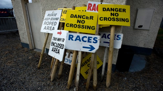 The signage is somewhat more rudimentary than you would expect at Ascot, for example.