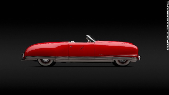 Designed by Ralph Roberts, the Chrysler Thunderbolt was "the first American car to feature an electrically operated, retractable hardtop and disappearing headlights, which were controlled by push buttons on a leather-covered dashboard," according to the museum.