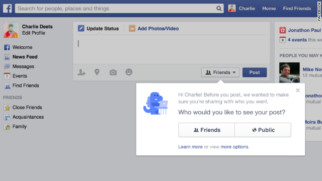 Facebook ajusta privacidad para que por defecto sólo compartas contenido con amigos