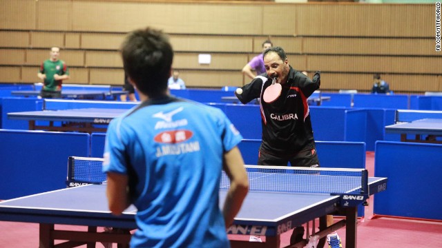  Hamadto's talent and determination shone through as he took on some of the biggest names in table tennis. 